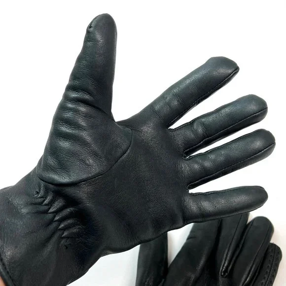 Leather Roots Black Thinsulate Women's Gloves Medium Black Driving gloves - Picture 9 of 9
